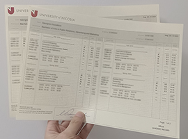 University of Nicosia transcript