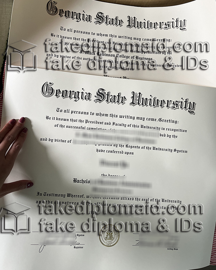 Georgia State uni diploma