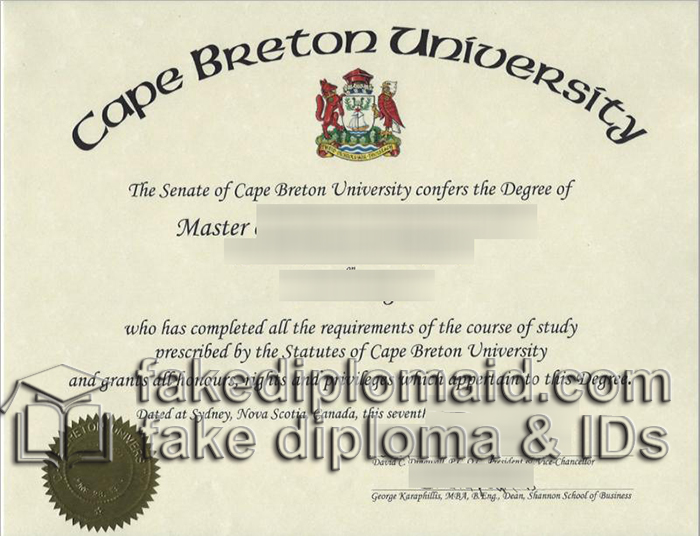 Cape Breton university diploma