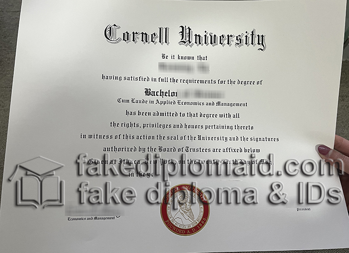 Cornell University diploma