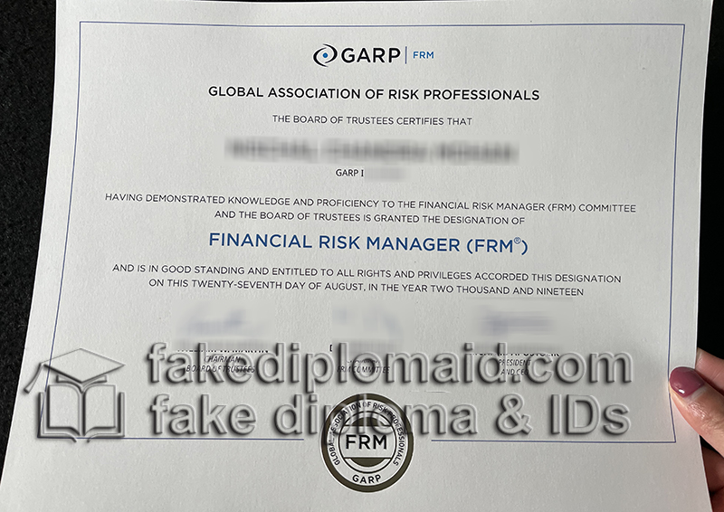 GARP certificate