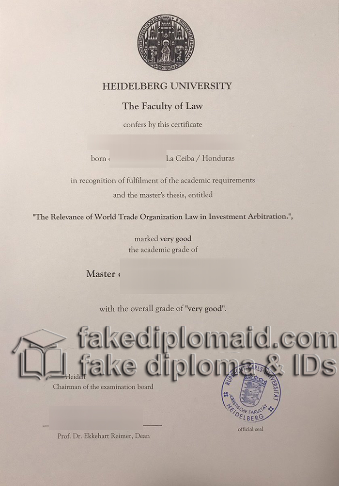 Heidelberg University diploma