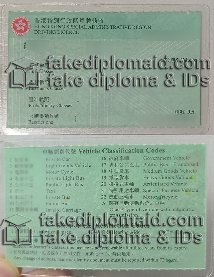 Hong Kong Driver's license