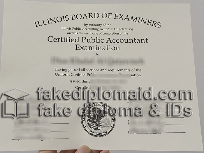 Illinois Board of Examiners certificate