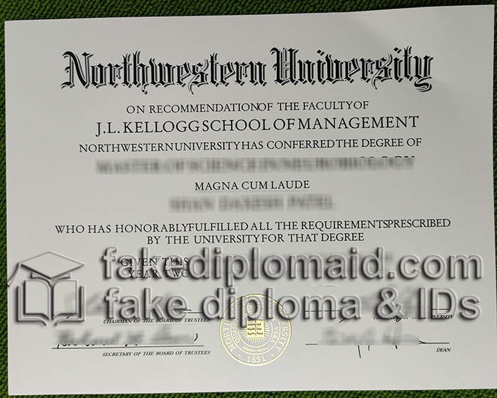 Northwestern University diploma