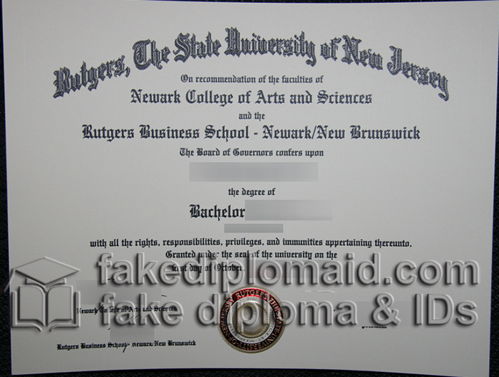 Rutgers University diploma