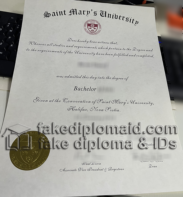 Saint Mary's University diploma