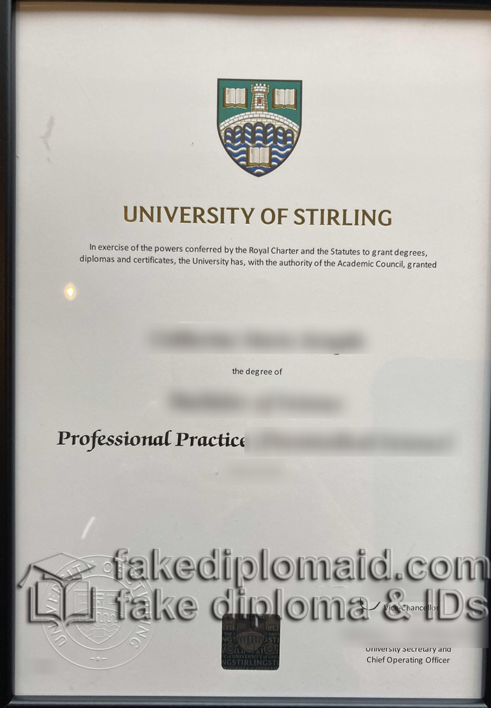 Stirling Uni diploma