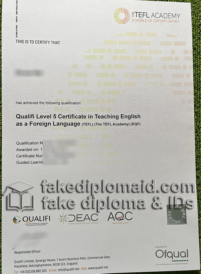 TEFL certificate