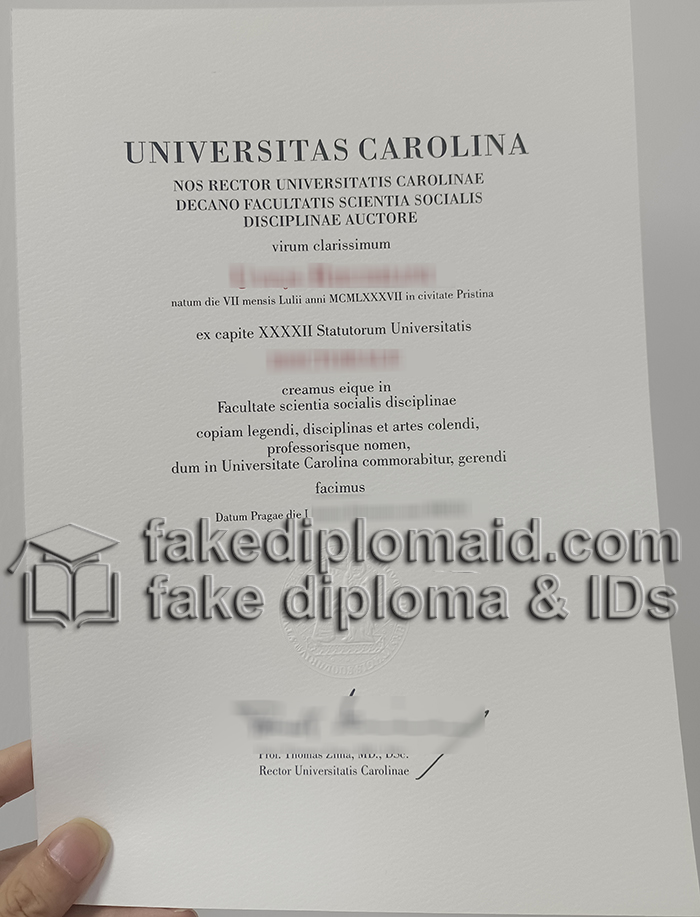 Universitas carolina diploma