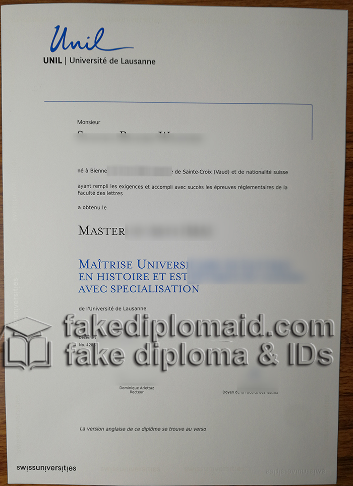 UNIL fake diploma