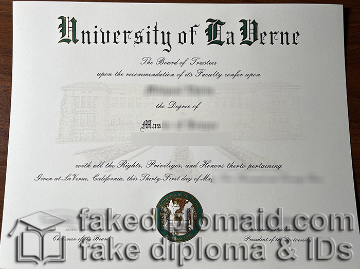 University of La Verne diploma