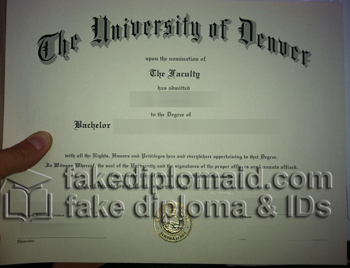 Denver University diploma