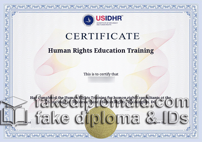 human rights education certificate