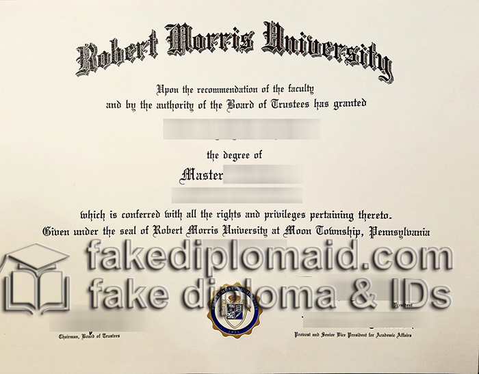 RoBert Morris university diploma
