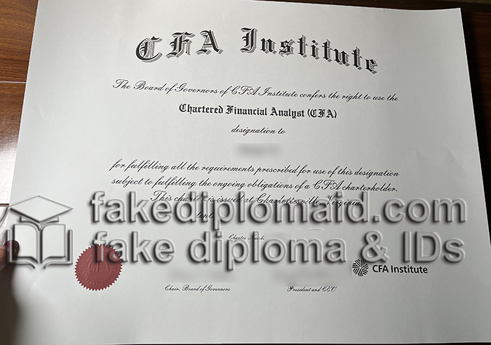 CFA certificate