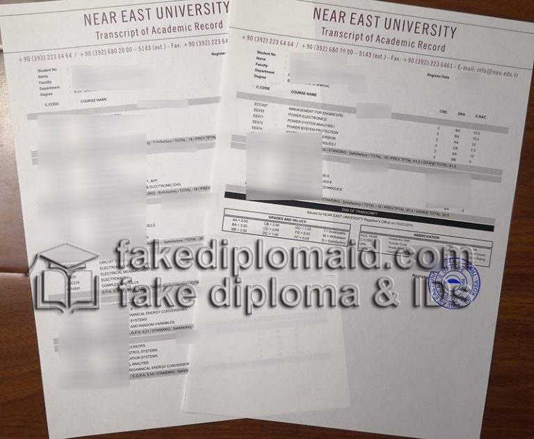 diploma fake transcript of records recto