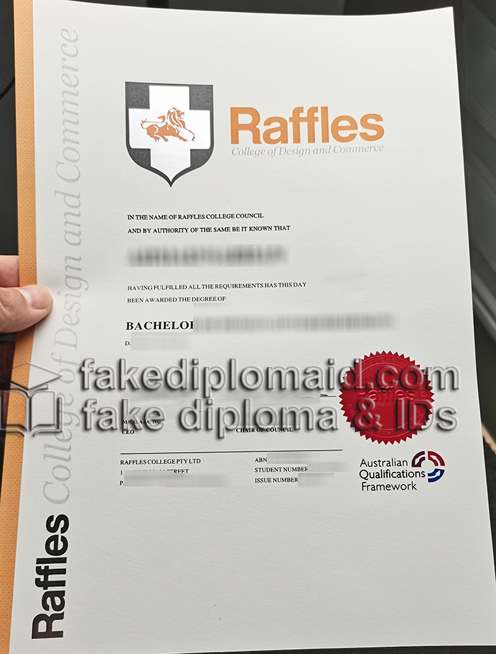 Raffles College of design diploma