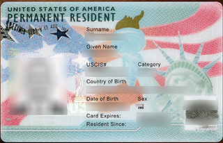 A fake US PR Card