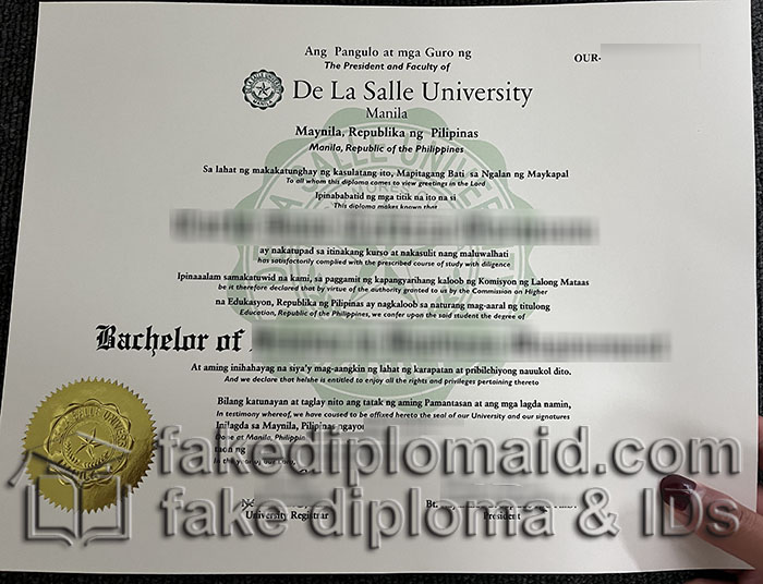 De la Salle Uni diploma