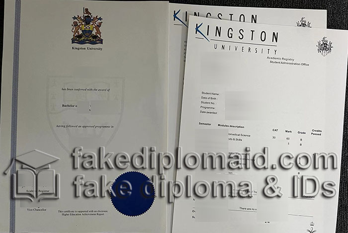 Kingston university degree with transcript