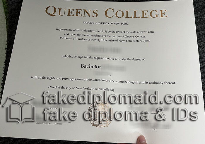 Queens College diploma