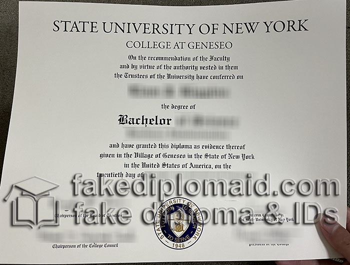 State University of New York diploma