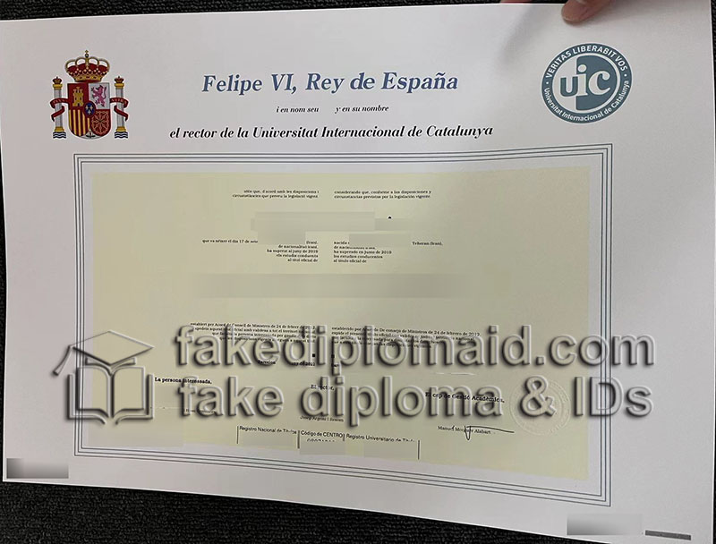 UIC Barcelona diploma