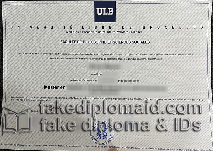 ULB master degree