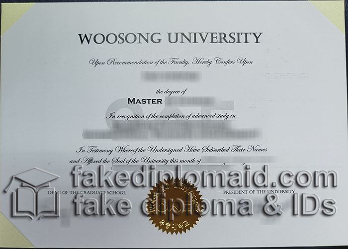 Woosong University degree