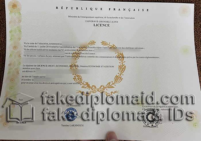 Université Grenoble Alpes diploma