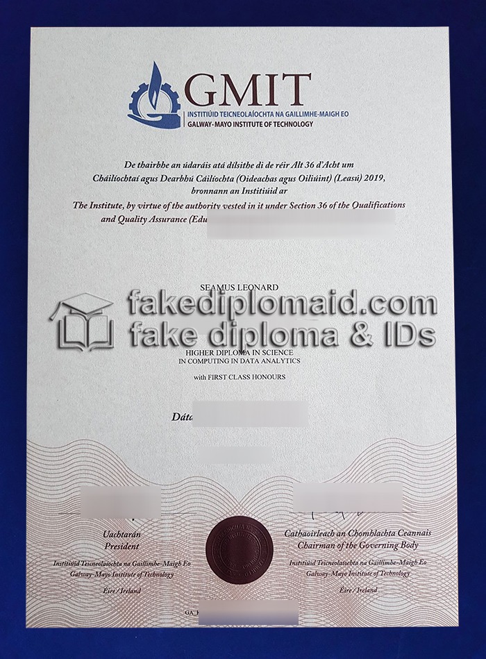fake GMIT Diploma