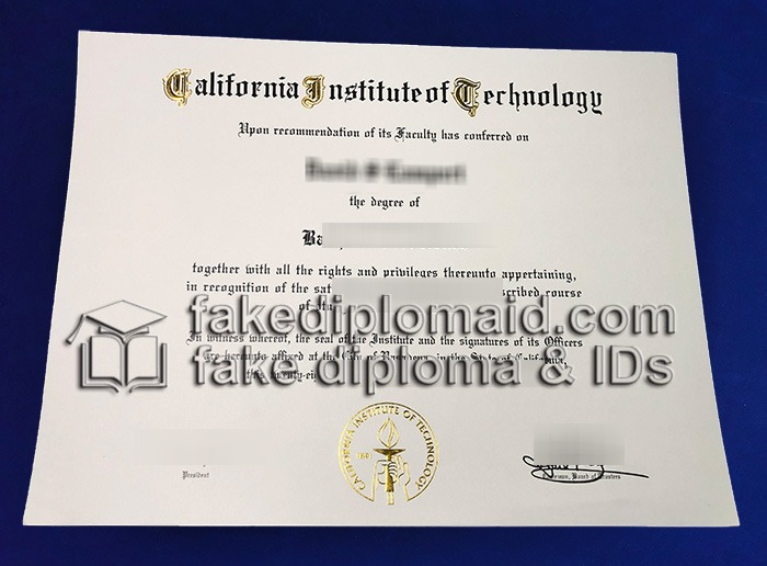 Fake California Institute of Technology Diploma 