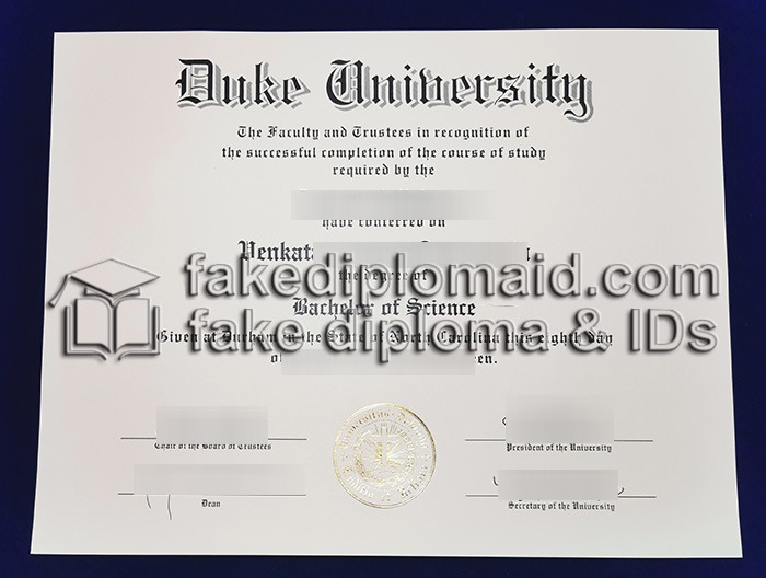 Fake Duke University Diploma