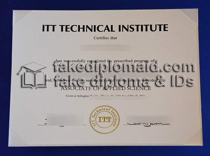 Fake ITT Tech Diploma