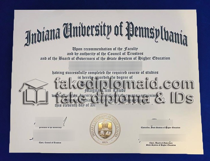 Fake IUP Diploma