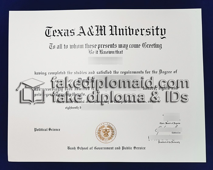 Fake Texas A&M Diploma