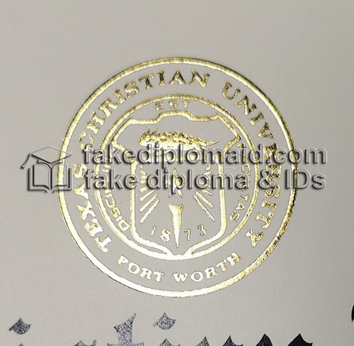 Fake TCU Diploma seal