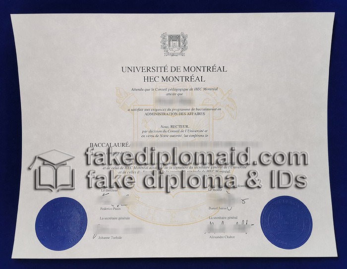 fake UdeM Diploma