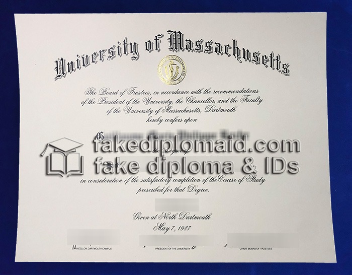 fake UMassD Diploma