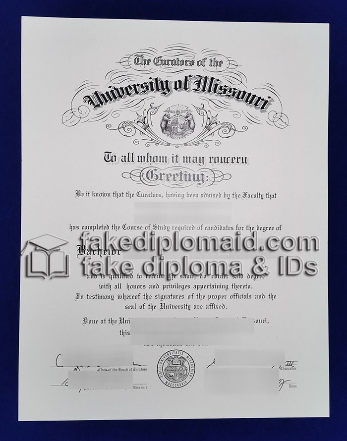 fake Mizzou Diploma