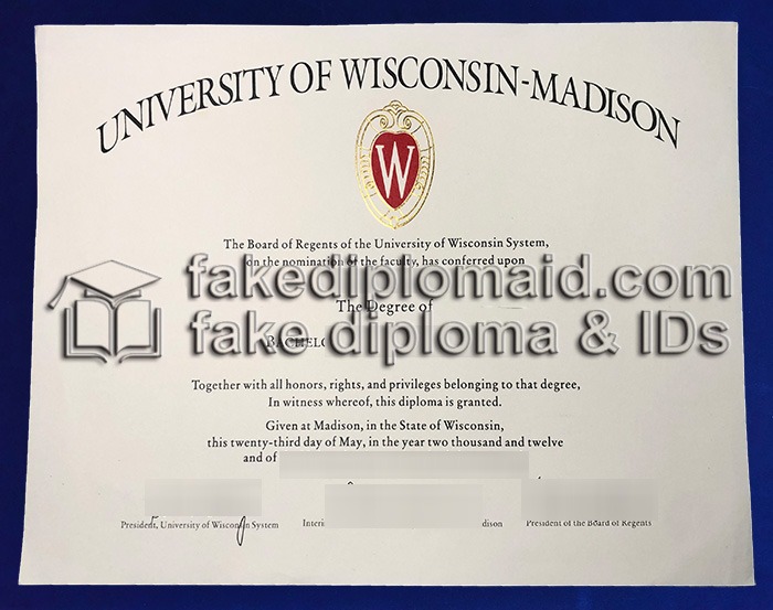 Fake University of Wisconsin–Madison Diploma