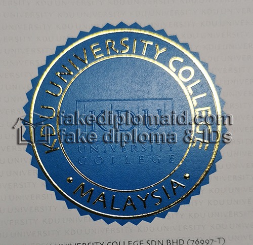 KDU University Diploma seal