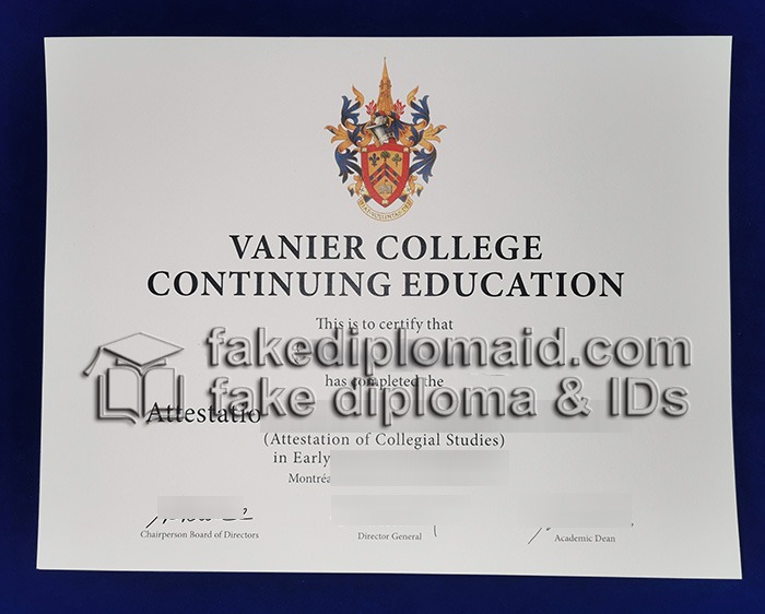 Fake Vanier College Diploma