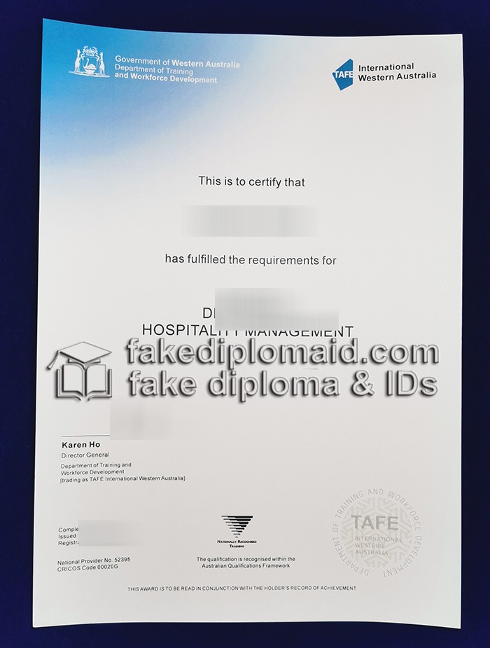 Fake TIWA Diploma