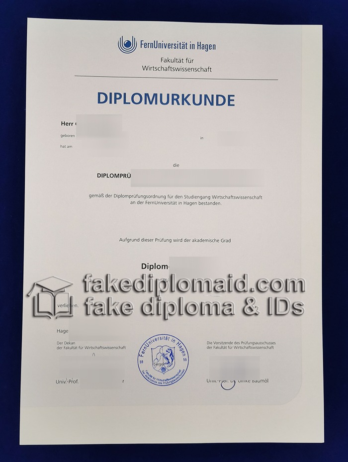 Fake FU Hagen Urkunde