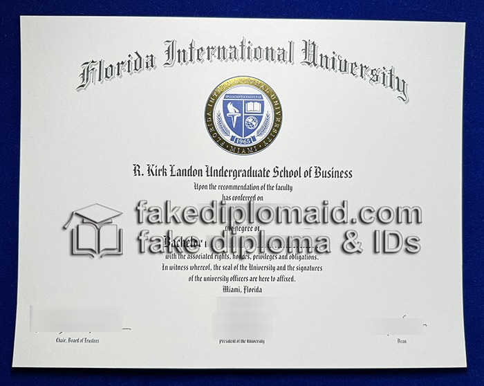 Fake FIU Diploma