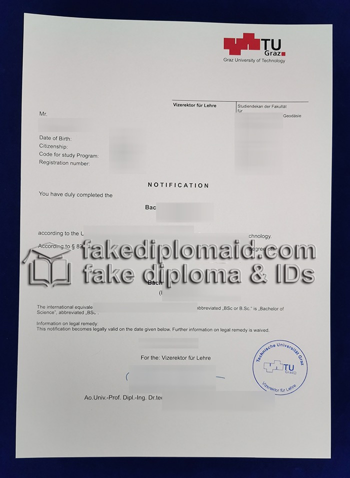 Fake TU Graz Diploma