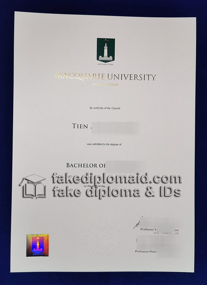 Fake Macquarie University Diploma