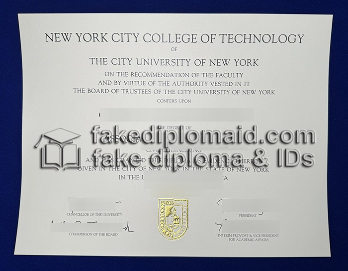 Fake City Tech Diploma
